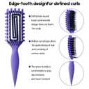 Curly Hair Brush Candybrush Curl Defining Brush for Detangling Shaping and Defining Curls for Women, Men, Wet & Dry Hair (Purple)