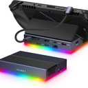 iVANKY 14-in-1 RGB 4K@144Hz Docking Station for Steam Deck OLED/ROG Xbox Ally X/Lenovo Legion Go S, Foldable Dock with HDMI Gigabit Ethernet 10Gbps USB 3.2, SD/TF Slots, 1Gbps Ethernet, 100W Charge