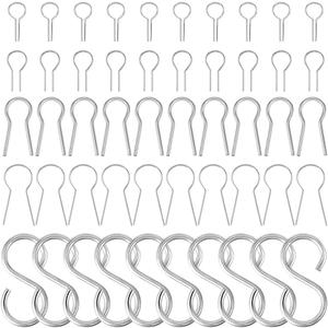 WEBEEDY 50 Pcs Hanging Hook for Kiln High Fire High Temperature Resistant Wire Jump Ring Hanging Hooks for Pendant, Ceramic Ornaments, Fusing in Glass