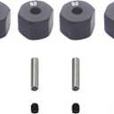 Share Goo Aluminum Alloy 12mm Wheel Drive Hex Hub Adapter with Pins Compatible with Axial SCX10 90046 Tamiya CC01 1/10 RC Crawler Car (10mm Thickness)