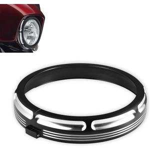 Motorcycle 7" Burst Headlight Headlamp Trim Ring For Harley Touring Street Glide Road King Electra Glide 2006-2018