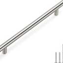 homdiy 20 Pack Brushed Nickel Cabinet Hardware Cabinet Pulls - HD201SN Cupboard Handles Modern Cabinet Door Handles 7-1/2inch Hole Center Modern T-Bar Pulls