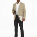 Mens Slim Fit Golf Pants, Lightweight Comfortable Dress Pants Slacks Trousers for Work & Casual with Pockets, 30"/32"/34" (Black)