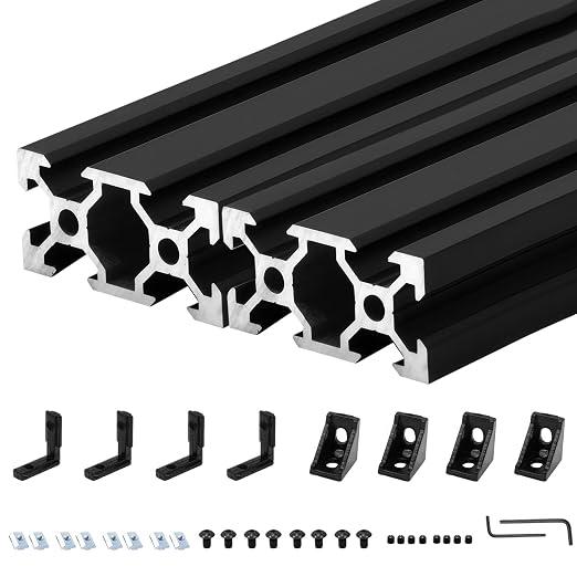 SeekLiny 2Pack 2040 Aluminum Extrusion V Slot 1000mm Black