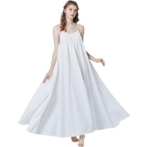 BEAUTELICATE 100% Cotton Victorian Nightgown for Women Grecian Sleepwear Honeymoon Bridal Lingerie (White, XXL)