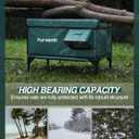 Outdoor Heated Cat House in Winter,Extremely Insulated & Weatherproof,Elevated Feral Cat Shelter with Waterproof Eaves & Escape Door for Outside Stray Barn Cat (Green, XL) 28.0