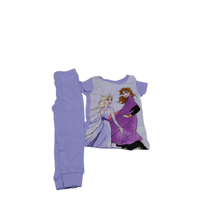 Disney Girls' 2-Piece Snug-fit Cotton Pajama Set, Soft & Cute for Kids, Frozen Sisters, 4T