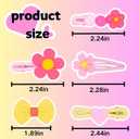 70PCS Hair Accessories for Girls Little Girl Hair Clips Barrettes for Baby Toddler Teens Women Kids Cute Candy Colorful Flower Gift for 6-18 Ages (Girls Hair Accessories)