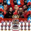 Wrestling Birthday Backdrop,Wrestling Boxing Match Poster for Boxing Party Decorations Cartoon Birthday Supplies Background Studio Shoot Photo Props