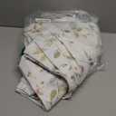 OWENIE Leaf Floral Curtains for Bedroom Living Room 72 Inches Long 2 Panels Set, Soft Airy Light Filtering Linen Blend Farmhouse Textured Printed Grommet Door Curtains, Each 58" Extra Wide x72 Long (Multi Color)