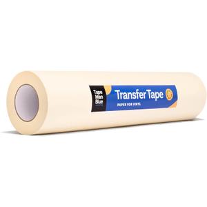 Transfer Tape for Vinyl, 24 inch x 100 feet, Paper with Layflat Adhesive. American-Made Application Tape for Craft Cutters and Sign Makers