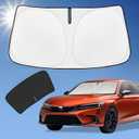 for Honda Civic 2022-2024 2025 2026 Sun Shade Sunshade Windshield Cover, 4-Layer Front Window Shade Custom Fit Civic 11th Gen Sedan, LX, EX, EX-L,Touring Sun Visor 240T Shade Car Accessories