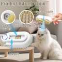 Cat Steam Brush for Shedding Dog Brush with Steam Pet Hair Cleaning Brush Comb for Spray 3 in 1 Pet Grooming for Long & Short Haired Pets – Spritz Defur Comb for cats(grey)