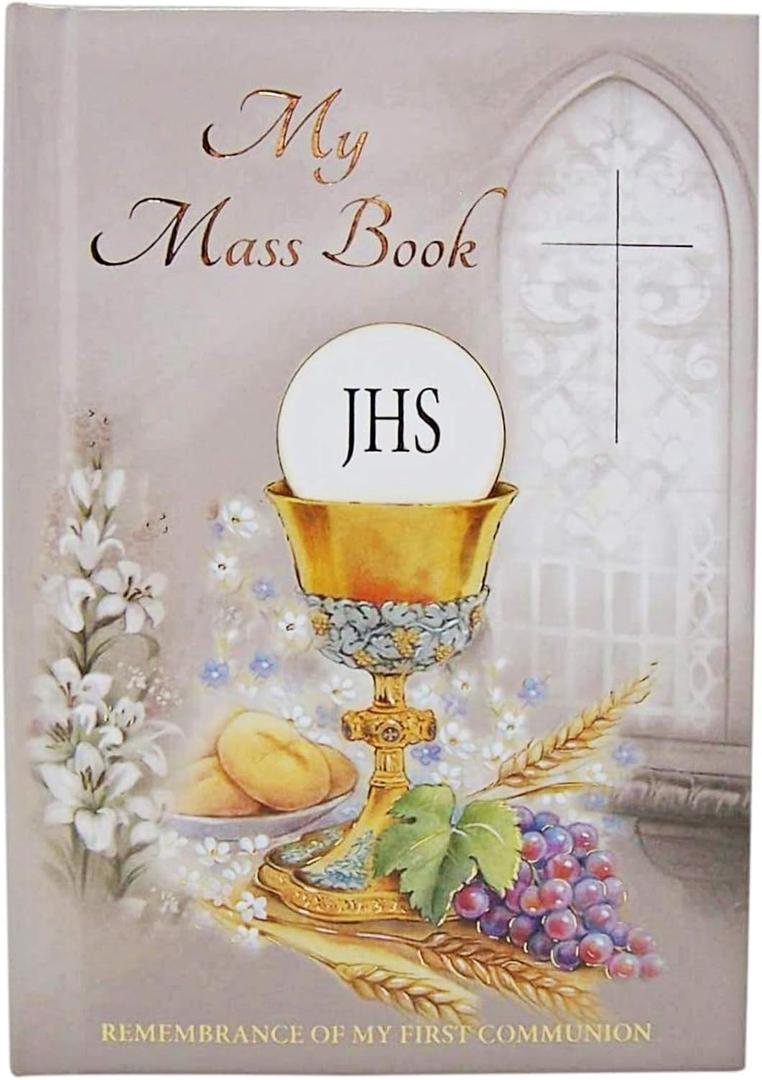 Needzo First Communion Mass Book Missal Keepsake Gift, 6 Inch