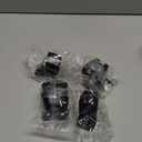 4 Pcs 2" Black Square Tube Fittings - 1 Way with Plate, Square Post Flange Base for Fence Deck Rail