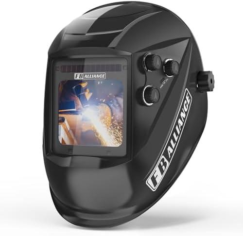 3.94”×3.82” Large Viewing Welding Helmet, True Color Auto Darkening Welding Helmet, Solar/Rechargeable Battery Power Welding Hood With 4 Arc Sensor, Wide Shade 4/5-9/9-13 Welding Mask For TIG MIG ARC