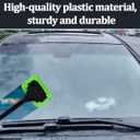 6PCS Car Windshield Cleaning Tool, Vehicle Windscreen Cleaner with 4 Washable and Reusable Microfiber Pads, Automotive Glass Wiper Cleaning Kit, Universal for SUV RV Truck