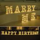 Foaky Light Up Letters,Marquee Letters,Engagement Party Decorations Letter Lights Sign for Night Light Wedding Birthday Party Christmas Lamp Home Bar Decoration (A)