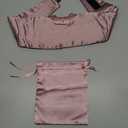 Yfong Pure Silk Eye Mask for Women Men, Soft Pressureless Cooling Blackout Eye Covers for Sleeping, Large Size Sleep Mask fits All Heads Adjustable, 1PC, Lotus Pink