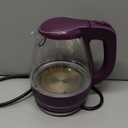 OVENTE Electric Kettle, 1.5L Borosilicate Glass Countertop Water Heater and Boiler for Coffee or Tea, BPA-Free, Auto Shut-Off, Boil-Dry Protection, Removable and Washable Spout Filter, Purple KG83P