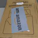 MUXHOMO 7 Pieces Queen Comforter Set, Reversible Bed in a Bag Queen Size, All Season Bedding Set with Comforter, Flat Sheet, Fitted Sheet, Pillowcases & Shams, Black & White (Queen (88"x88"))