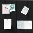 Large Cork Boards for Walls 48" x 36" Self Adhesive Felt Wall Tiles, Ideal for Office Black Bulletin Board, Easy to Install Pin Board Photo Dart Board Wall Protectors