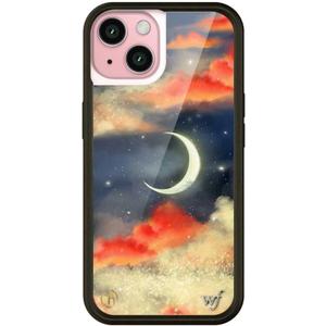 Wildflower Cases - Compatible with iPhone 15 | Protective Black Bumper, 6.5ft Drop Test Certified, Women Owned Small Business | Moon Aesthetic Trendy | Collab - Orebella
