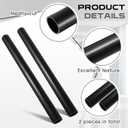 Landical 2 Pcs 1.5 Inch x 2 ft Black ABS Pipe DWV Drain Pipe Plastic Fittings for Drain Waste and Vent