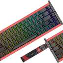 IROK MG68 Max TriMode Full Aluminum Alloy Body, Wireless Magnetic Switch Keyboard, 65% TKL High Refresh Rate, Low Latency USBC/2.4GHz/Bluetooth Gaming Keyboard（Black Red）