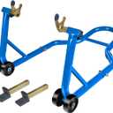 Jack Boss Motorcycle Stand Rear Combo Wheel Lift Stand, 500Lbs Capacity,Swingarm Spool Paddock Stand for Sport Bike,Fit for Yamaha, for Honda, Suitable for Kawasaki Light Blue