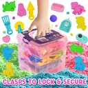 Stackable Sensory Bin, Unicorn & Pet Sensory Sand, Unicorn and Pet Sandbox with Play Sand for Toddlers Boys and Girls, Kids Toys Gift for Age 3 4 5 6 7 8+