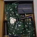 Ollny Solar Christmas Lights Outdoor, 40FT 120LED Solar Fairy Lights, 8 Modes IP67 Waterproof Outdoor Light for Outside Yard Garden Patio Camping Wedding(Warm White)