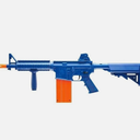 REKT OpFour CO2 Powered Blue Foam Dart Rifle