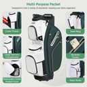 15 Way Golf Cart Bag with Organizer Top, Golf Club Cart Bag for Men