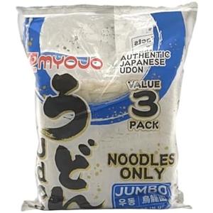 Myojo Jumbo Udon Noodles, No Soup, 4.94 Oz, Pack Of 3, BB 12-14-26