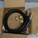 2PCS 3/8' Air Brake Chamber Hose, 24in, Rubber, Black, Semi Truck Air Brake Hose Repair Kit, SAE J1402, 800 psi Max Pressure