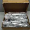 HolyHeal Folding Walkers for Seniors with 2 Skis and 5" Wheels, Lightweight Adult Rolling Walker, Supports Up to 350 Pounds, Adjustable Height, Aluminum Standard Walker, Silver