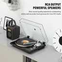 Belt Drive Turntable for Vinyl Record Player, Bluetooth Output, Built-in Phono Preamp, USB Digital Output, Magnetic Cartridge, 33/45 RPM, High-Gloss Wood Design, No Built-in Speakers
