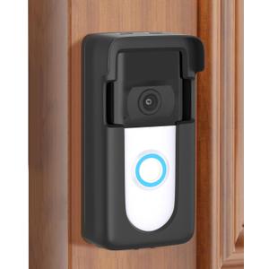Adhesive Doorbell Mount Compatible with Ring Video Doorbell 1/2/3/3 Plus/4/(2020 Release)/(2023 Release), No-Drill Door Mount Cover Holder Accessories, Easy Installation, Not Block Doorbell Sensor