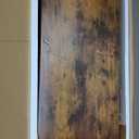 Furologee 61" Computer Desk with Power Outlet and LED Lights, Desk with Fabric File Cabinet Drawer, Large Reversible Table with Shelves and Monitor Stand, Writing Study Table for Home Office (Rustic Brown)