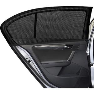 Kewucn 4 Pack Car Window Shades, Sun Rays Blocker & UV Protection for Baby Family Pet, Breathable Mesh Auto Window Covers, Elasticized Universal Window Screens for Most Cars (Car Front&Back)