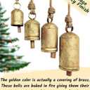 Rustic Christmas Hanging Bells  Handmade Iron Bell Set on Jute Rope  Vintage Shabby Chic Door & Wall Decor  HIGHBIX Farmhouse Holiday Decoration (4)