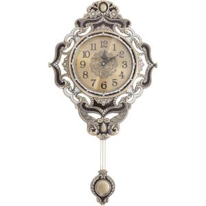 JOMCYDM Retro Decorative Wall Clock Antique Wall Clock with Swinging Pendulum Classic European Style Large Metal Silent Clocks for Home, Living Room, Bedroom