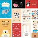 24 Funny Thank You Cards with Envelopes Bulk, 8 Designs set of 24 Cute Thank You Notes for Kids Baby Shower, Kids ThankYou Card For Teachers Appreciation