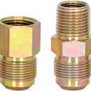 Eastman 48 Inch x 1/2 Inch OD Flexible Gas Line Connector with (2) 1/2 Inch MIP Fitting Ends for Natural Gas and Liquid Propane, Stainless Steel, Yellow, 20YE505048B