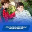 CloudTen Premium Quality Emergency Blanket Bundle | 10 Tear Resistant Blankets Plus Emergency Whistle | Reusable Emergency Mylar Blankets for Survival Gear and Supplies or Camping Essentials