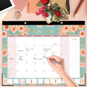 GuassLee Monthly Large Desk Calendar 2025-2026 - 19 Months 22" x 17" Calendar from Jun. 2025 to Dec. 2026, Large Monthly Planner with Holiday Watercolor Design for Office School Home Organizing