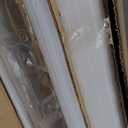 Gold Rectangle Chandeliers for Dining Room Modern Island Light Crystal Glass 6-Light Chandelier Rectangular Linear Pendant Hanging Ceiling Light Fixture for Kitchen L35.5