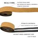 Cork Bike Handlebar Tape for Road Bike 2 Rolls Anti-Slip Shock Absorption Bicycle Wrapping Grip Bar Tapes with Bar Plugs (Cork Original)