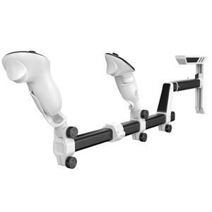 VR Gunstock for Meta Quest 2/3 Quest 3S Gun Onestock for all Adjustable Design 360° Rotatable Grips Left-Hand Friendly Pump-Action Simulation withTactical QD Sling System